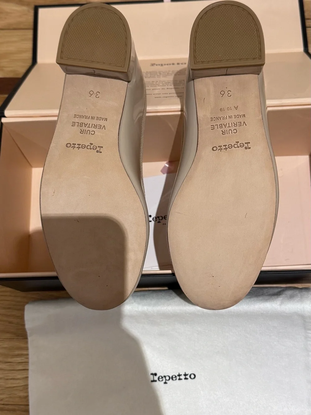 Repetto Women’s Nude Patent Leather Ballet Flats